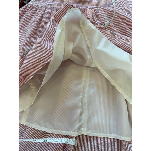 Rachel Comey Women's 6 Steady Seersucker red Pink White Dress Resort Holiday - Picture 9 of 11